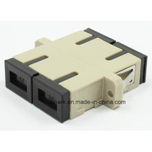 SC / PC Adaptador de Fibra Óptica Multimodo Duplex com Flange